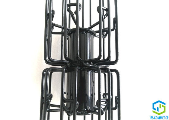 144mm Dua Bagian 8 Pleat Filter Cage Silicon Coating Baja Ringan Bayonet Joint