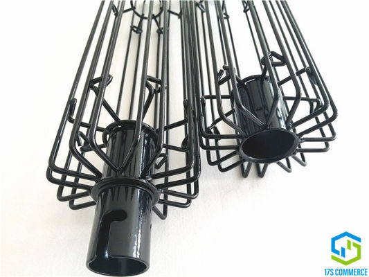 144mm Dua Bagian 8 Pleat Filter Cage Silicon Coating Baja Ringan Bayonet Joint