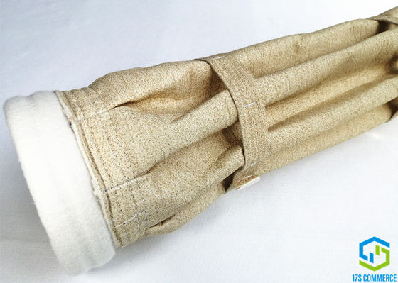 Tas Kolektor Debu Aramid Merasa Efisien Tinggi Memperpanjang Permukaan Filter